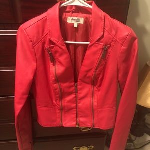 Hot Pink leather jacket